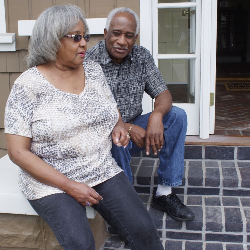 Elderly African American couple