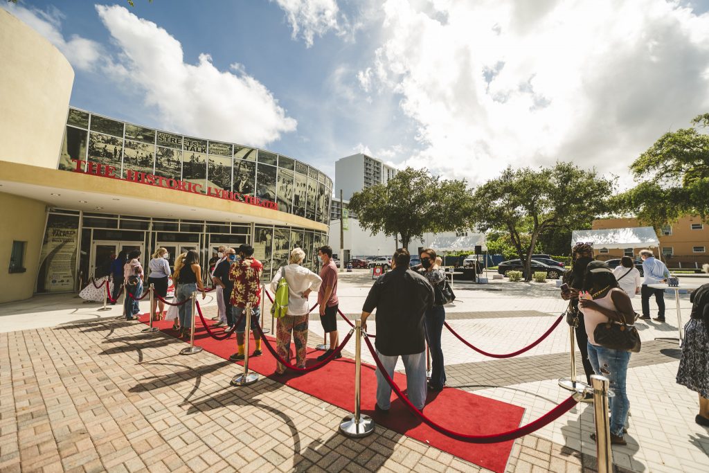 guests wait outside Black Archives Historic Lyric Theater